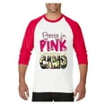 thumbnail image 1 of MmF - Mens Raglan Sleeve Baseball T-Shirts, up to Size 3XL - Pretty in Pink Dangerous in Camo, 1 of 4
