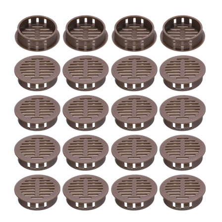 Uxcell 40Pcs 35mm/1.4in Air Vents Circular Soffit Vents, Brown Soffit Vent Cover