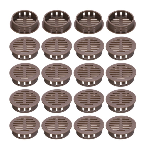 Uxcell 40Pcs 35mm/1.4in Air Vents Circular Soffit Vents, Brown Soffit Vent Cover
