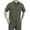 Green, variant on kamemir Men's Loose Fit Midweight Chambray ShortSleeve Shirt(Khaki,4XL)