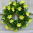 thumbnail image 6 of Spring-Themed Artificial Eucalyptus Wreath with Small Flowers, Plastic & Fabric Door Decoration for Indoor and Outdoor Use, 11.81inch Wreath, 1 Piece, 6 of 6