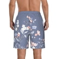 thumbnail image 3 of Bixox Men's Watercolor Flowers Butterfly printing Casual Classic Fit Short Summer Beach Shorts, 3 of 6