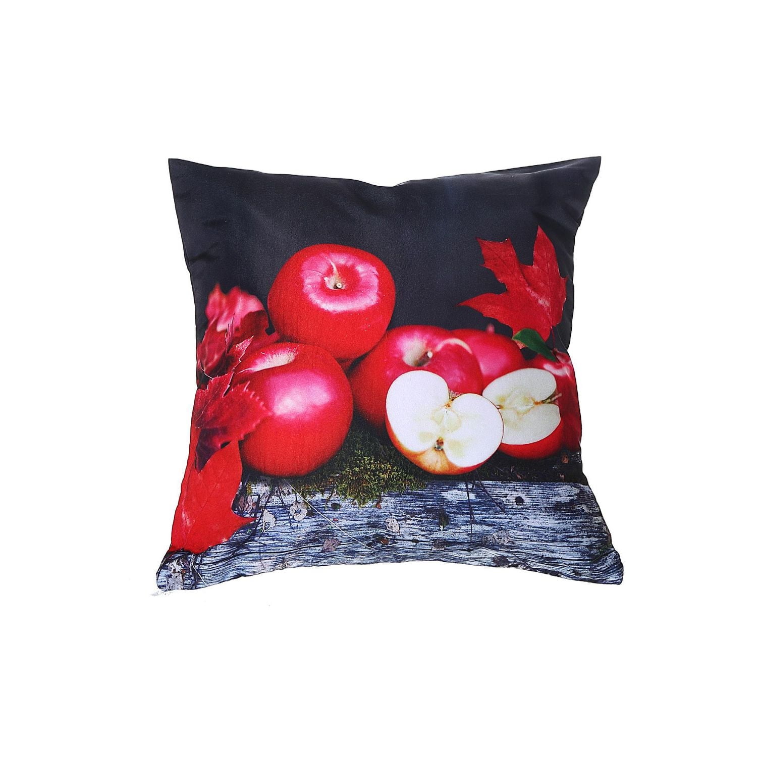 IH Casa Decor Polyester Digital Print Cushion Fresh Apples 18 X 18 - Set of 2