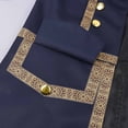 thumbnail image 6 of LWITHSZG Mens Victorian Renaissance Frock Coat Mid Length Double Breasted Halloween Jacket Stand Collar Side Slit Outerwear Festival Outfits XXL, 6 of 8