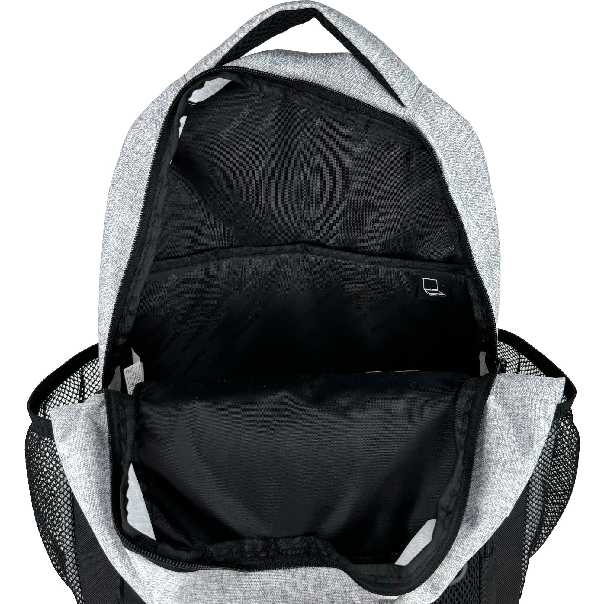 Reebok Unisex Ronan 18" Laptop Backpack, Light Heather Grey