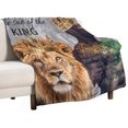 thumbnail image 2 of Lion King Throw Blanket African Wild Grassland Lion Animal Black King Blanket for Couch Sofa Bed Decorative Gifts 50"x60", 2 of 8