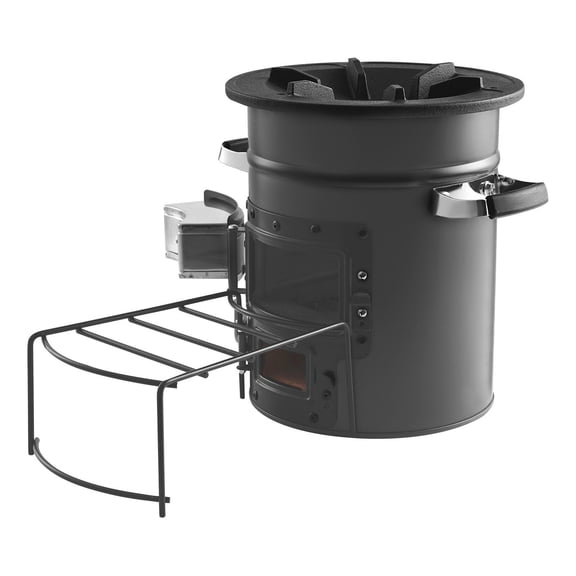 Portable Camping Rocket Stove, SPCC Steel Wood Burner with Bag for Backyard & Hiking