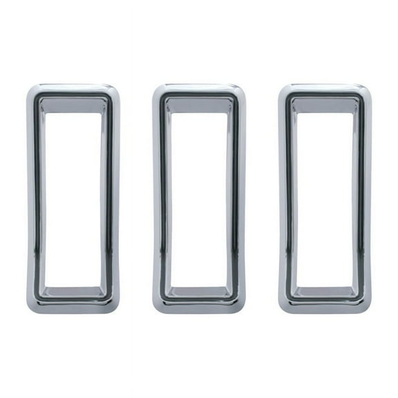 1967-1968 Ford Mustang Tail Light Bezel Kit. Both Sides Black Accents