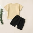 thumbnail image 4 of Baby Boys Spring Summer Letter Print Short Sleeve T-Shirts Shorts Outfits Children's Clothes Daily Versatile Outwear, 4 of 8