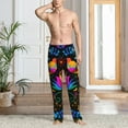 thumbnail image 2 of Balery Mexican Flower Traditional1 Pantalones de pijama para hombre, pijama ultraligero, pantalón de descanso-XX-Large, 2 of 6