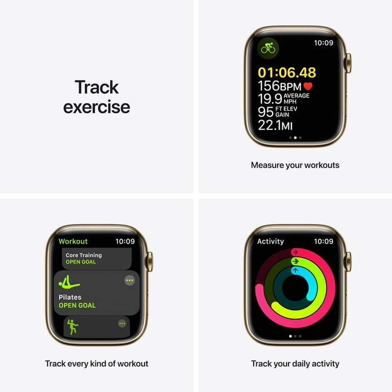 アップル7 Apple Watch Series 7 Gen 7, 45mm Gold Stainless Steel, Abyss