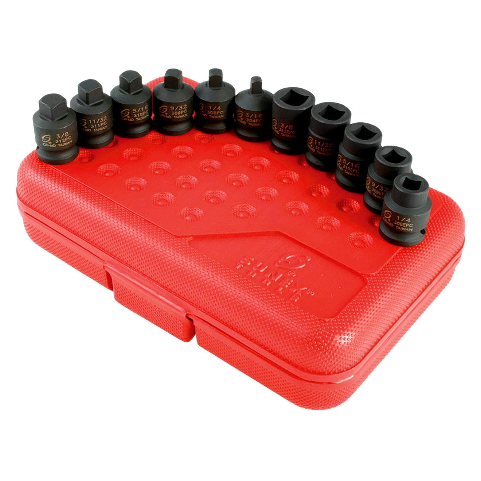 Sunex Tools 3841, 3/8-inch Black Oxide Finish Socket Wrench & Set, 11 Piece