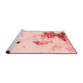 thumbnail image 2 of Ahgly Company Machine Washable Indoor Square Abstract Red Modern Area Rugs, 3' Square, 2 of 4