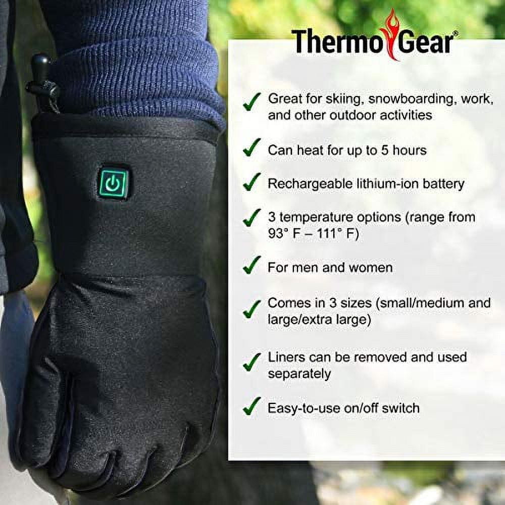 Verseo Electric Heated Winter Work Warmer Gloves for Men & Women (Gloves, Large/X-Large) - image 4 of 10