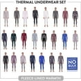 thumbnail image 2 of Rocky Men’s Heavyweight Thermal Underwear Set Insulated Top & Bottom Base Layer For Cold Weather, Melange Charcoal Grey 2X, 2 of 6