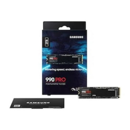 Samsung 990 PRO MZ-V9P2T0B/AM - SSD - encrypted - 2 TB - internal - M.2 2280 - PCIe 4.0 x4 (NVMe) - 256-bit AES - TCG Opal Encryption 2.0