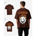 thumbnail image 2 of G West Mens Fire Smile Life Style Oversized T-Shirt White Size- L, 2 of 7