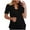 AB-Black, variant on BiZtdJrK Women's Casual Blazer Short Sleeve Lapel Open Front Work Office Suit Jacket Summer Lightweight Business Cardigans Black XL