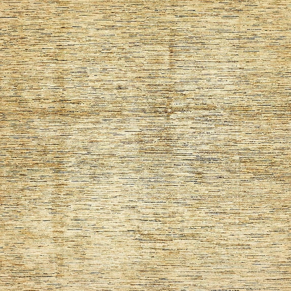 Ahgly Company Indoor Square Abstract Sun Yellow Abstract Area Rugs, 3' Square