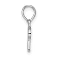 thumbnail image 4 of Auriga 925 Sterling Silver Rhodium-plated Polished Block Initial -P- Pendant for Women, 4 of 6