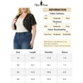 thumbnail image 6 of Unique Bargains Women's Plus Size Sheer Shrug Cardigan Floral Lace Shrugs Tops 2X Dark Black, 6 of 6