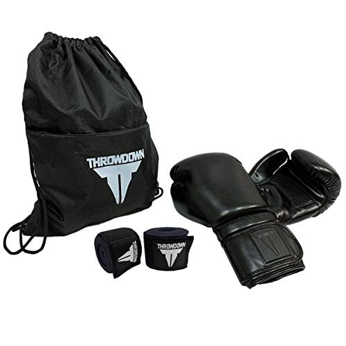 Throwdown Fitness Sparring And Heavy Bag Workout Fit Functional Impact Training Kit Bundle With Boxing Mma Gloves 180 Inch Handwraps And Ops Gym Bag For Men And Women Sm Md Walmart Com
