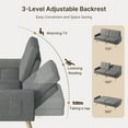 thumbnail image 2 of Lofka Convertible Futon Sofa Bed with S-Springs, Sleeper Sofa for Living Room, Apartment, Office ,Dark Gray, 2 of 10