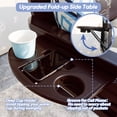thumbnail image 6 of zzw 3-Person Metal Porch Swing with Tray & Cushions, 900 lb Capacity, Rust-Resistant for Patio, Garden & Lawn, 6 of 9