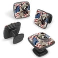 thumbnail image 2 of 4 Pcs Cabinet Handle Drawer Pulls American Flag and Animals Knobs with Screws Square Furniture Office Cabinet Knob Decoration, 2 of 7