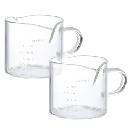 

2PCS Coffee Measuring Glass Professional Coffee Cup Premium Coffee Cup