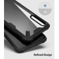 thumbnail image 5 of Ringke Fusion-X Case Compatible with Samsung Galaxy A50, Transparent Hard Back Shockproof Advanced Bumper Cover - Black, 5 of 5