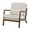 Beige, variant on EDX Mid Century Modern Accent Chair, Comfy Fabric Living Room Chairs with Solid Wood Frame, Lounge Reading Armchair, Easy Assembly