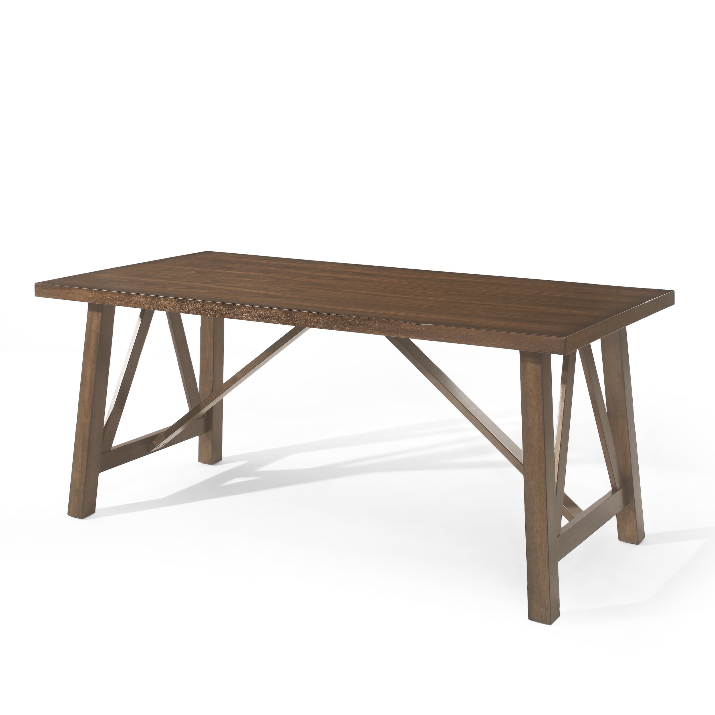Euroco 71" Solid Wood Dining Table for 6, Farmhouse Rectangular Indoor Kitchen Table for Home