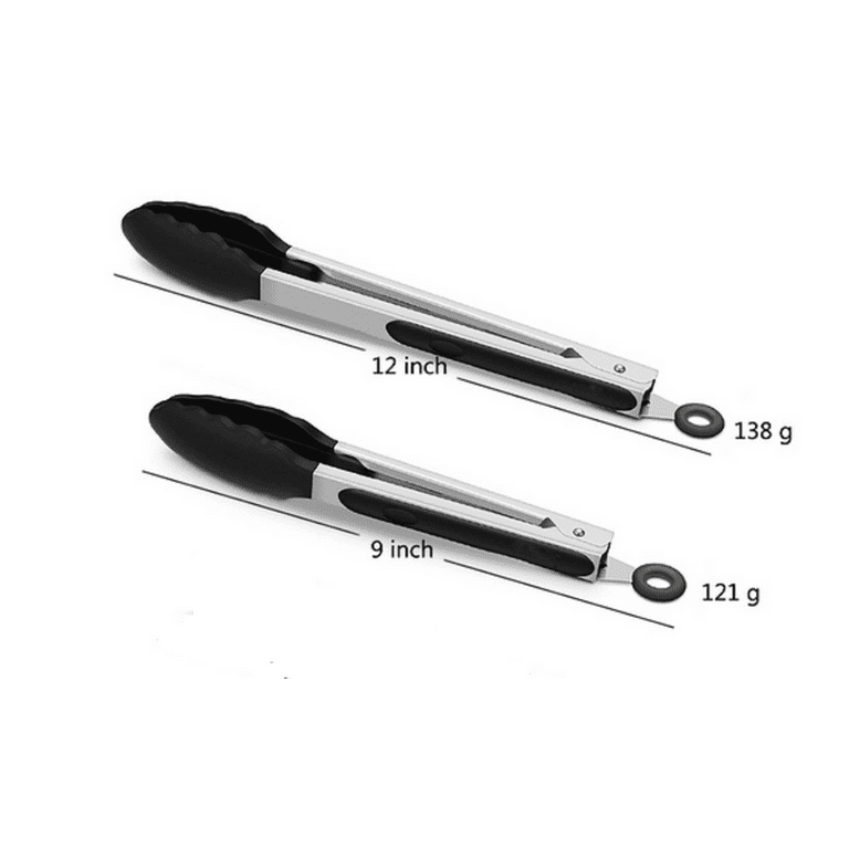 600 Heat Resistant Kitchen Tongs: 16 inch Extra Long Large Silicone Cooking  Tong with Sturdy Non Stick Rubber Tips & Non Slip Silicon Coated 18/8