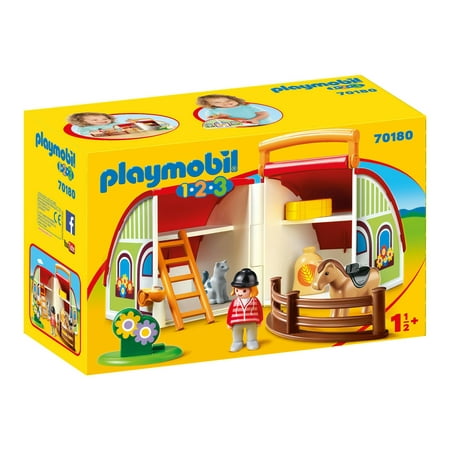 Playmobil 1-2-3 My Take Along Farm Building Set 70180 NEW Learning Toys