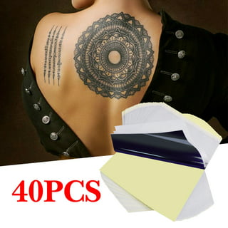 CINRA Tattoo Transfer Paper, 25 Sheets Tattoo Stencil Transfer Paper Tattoo  Thermal Stencil Paper 4 Layers 8 1/2 x 11 Tattoo Copy Carbon Tracing  Paper for Tat…