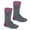 Fuchsia/Gray, variant on Huntworth Girls Socks, 2 Pack Camo Merino Wool Outdoor Kids Youth Boot Socks (Little Girls & Big Girls)