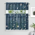 thumbnail image 2 of Kitchen Curtains 36 Inch Short - 3 Panel Set, Gothic Celestial Sun and Moon Print, Mystical Starry Night Astrology Aesthetic, Rod Pocket Window Curtain, Easy Wash, 2 of 6