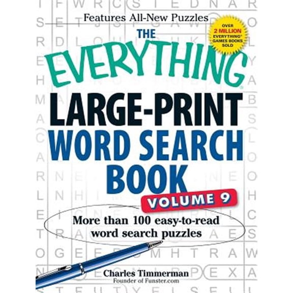 Pre-Owned Everything Series: The Everything Large-Print Word Search Book, Volume 9 : More Than 100 Easy-to-Read Word Search Puzzles (Paperback)