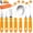 7 pcs, variant on Halloween Pumpkin Carving Tools Kit, Professional and Heavy Duty Stainless Steel Pumpkin Cutter Knife Saw Scoop Tools Set for Kids or Adults, 7Pcs Carving Set for Halloween Decoration Jack-O-Lanterns
