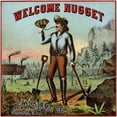 thumbnail image 2 of Unknown 26x26 Black Ornate Wood Framed with Double Matting Museum Art Print Titled - Welcome Nugget Tobacco Label, 2 of 4