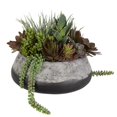 thumbnail image 3 of Uttermost Yuma Contemporary Cement Stone/Plastic Centerpiece in Gray/Burgundy, 3 of 5