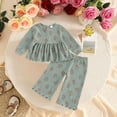 thumbnail image 2 of Toddler Baby Girl Fall Clothes Print Long Sleeve Pullover Tops + Pant Sets Winter Outfits 6-12 Months 12-24 Months 2t 3t 4t 5t 6t 7t 8t 9t Children,Lightweight 3-4 Years, 2 of 5