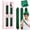 Green ., variant on Overnight Heatless Hair Curler Jumbo Set, Overnight Rods for No Heat Curls - Velvet Satin Flexi Rods Sleep in Curlers Blowout, Hair Styling Accessories with Silk Scarf 4pcs Green