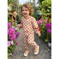 thumbnail image 4 of Loicainy Baby Toddler Girls Fall Outfit 6 12 18 24 Months 2T 3T 4T 5T Stripes Dots Print Long Sleeve T-shirt with Pants Clothes Set, 4 of 9