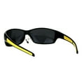 thumbnail image 4 of Polarized Lens Mens Rectangular Plastic Warp Around Sport Sunglasses Black Yellow, 4 of 4