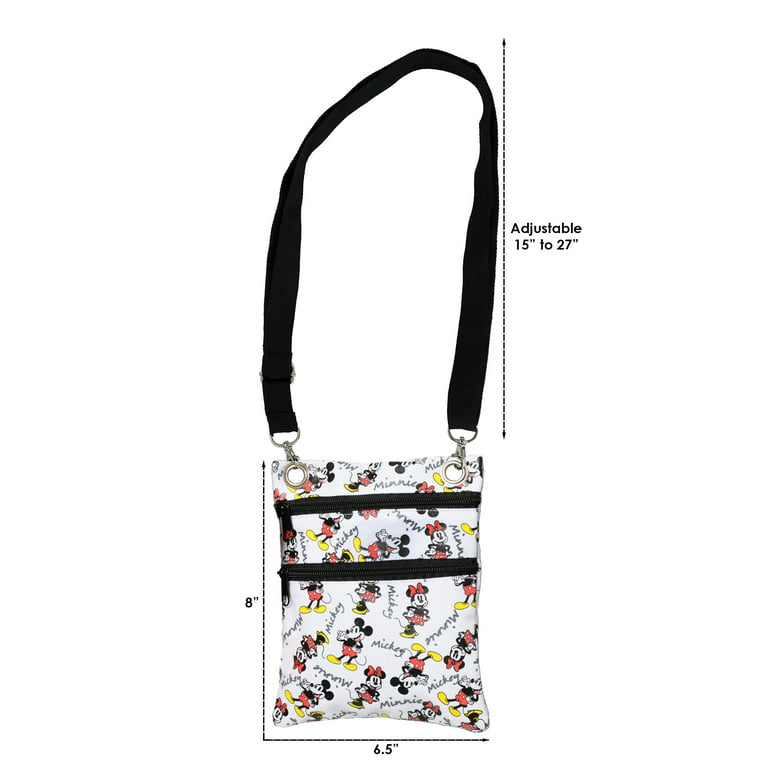 Loungefly Disney Mickey Mouse Parts All Over Print Nylon Passport Bag