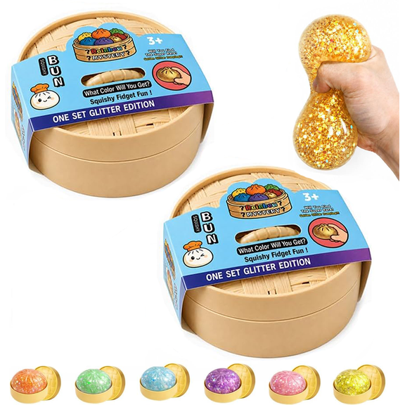 2PCS Dumpling Squeeze Mystery Box – Stress Relief Toy with Simulated