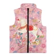 thumbnail image 4 of Xoenoiee Horse Daisy Flower Print Vest for Toddler Girls Fleece Zip Up Stand Collar Jacket Vest with Pockets Sleeveless Fall Winter Warm Waistcoat Outerwear, Size 7-8 Years, 4 of 7