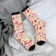 thumbnail image 5 of KLL Firefighter Icons Print Cool Socks Men's Women's Crew Socks Funny Crazy Novelty Stockings, 5 of 6